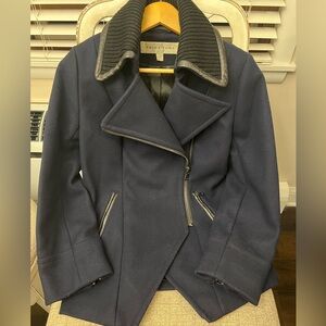 Trina Turk Wool Coat, Navy, sz. 4